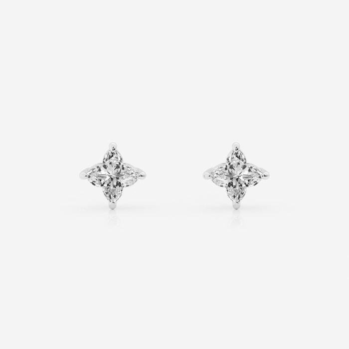 Muse - Floral Cut Diamond Studs